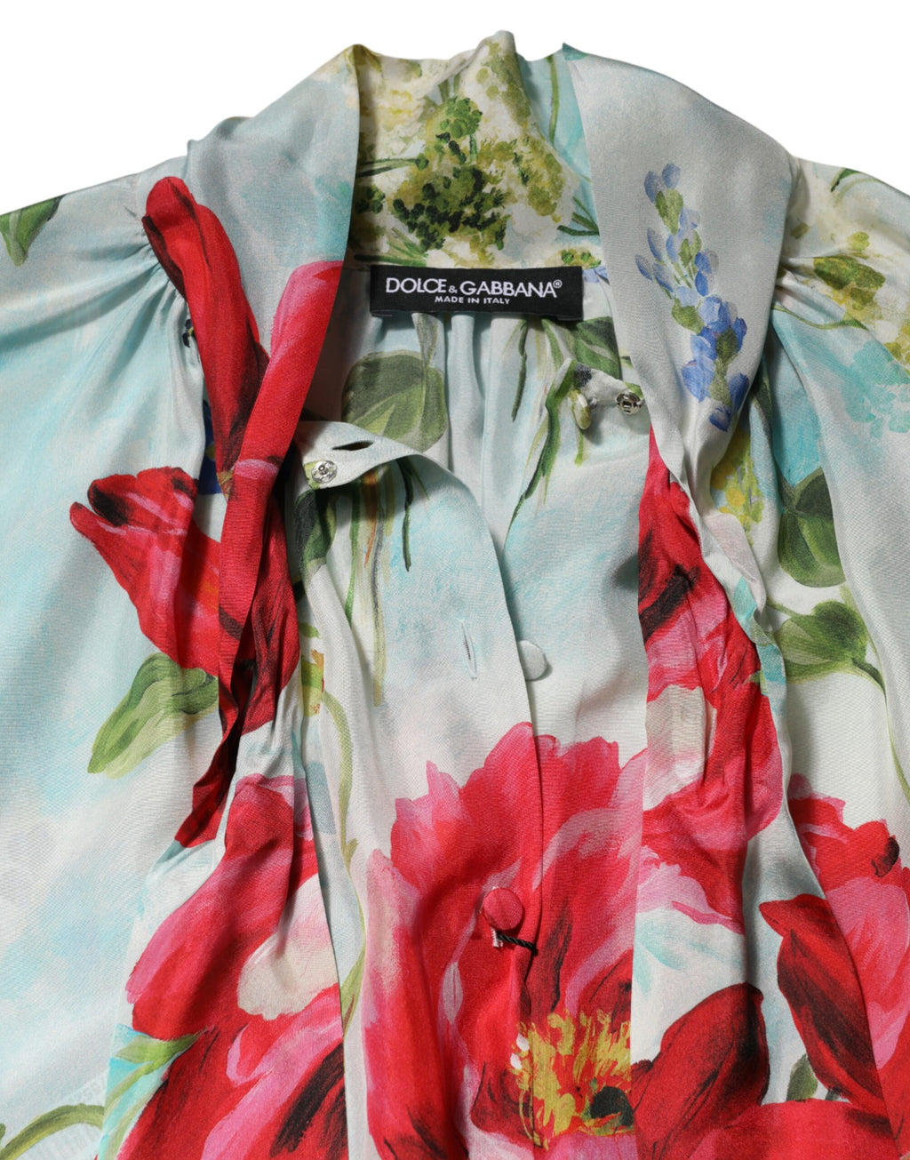 Multicolor Floral Long Sleeves Blouse Top