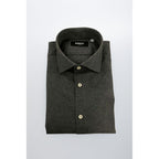 Gray Cotton Men Shirt