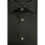 Gray Cotton Men Shirt