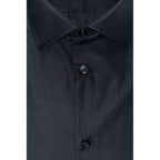 Black Cotton Men Shirt