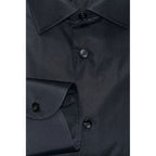 Black Cotton Men Shirt
