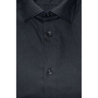 Black Cotton Men Shirt