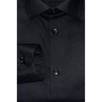 Black Cotton Men Shirt