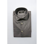 Gray Cotton Men Shirt