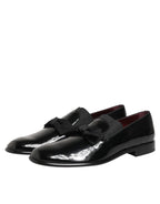 Black Leather Slip On Dress Men Loafers Shoes