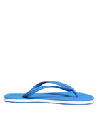 Blue White Logo Beachwear Flats Slipper Shoes