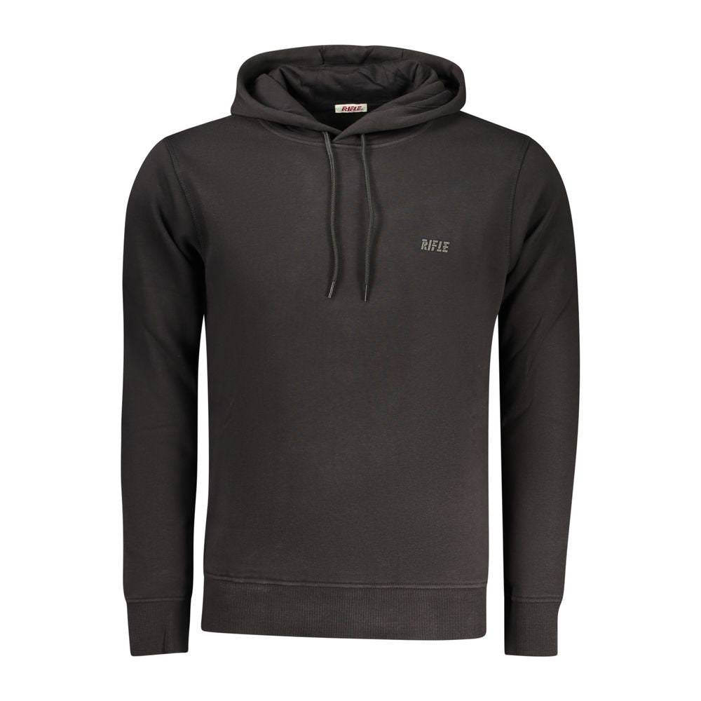 Black Cotton Men's Sweatshirt
