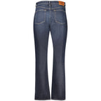 Blue Cotton Women's High-Rise Jeans