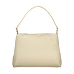 Beige Polyurethane Women Shoulder Bag