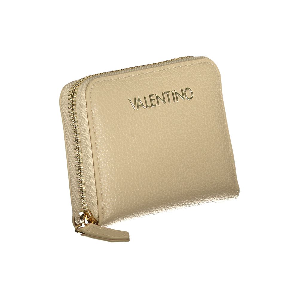 Beige Polyurethane Women Wallet