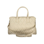 Beige Polyurethane Women's Bag