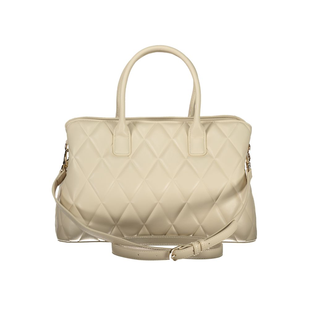 Beige Polyurethane Women's Bag