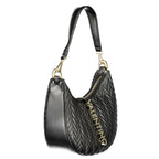 Black Polyurethane Women's Shoulder Bag