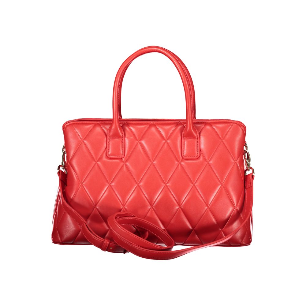Rosso Polyurethane Women Handbag