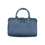 Blu Polyurethane Woman Handbag