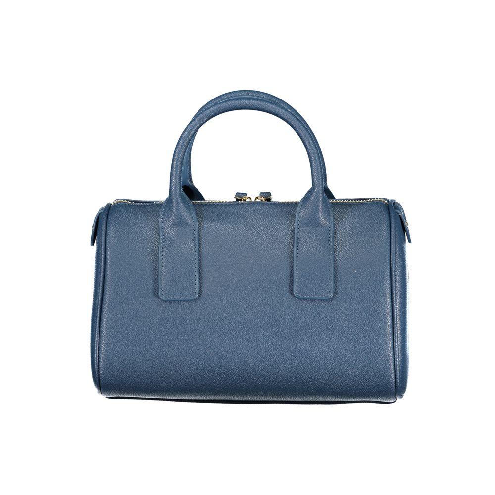 Blu Polyurethane Woman Handbag
