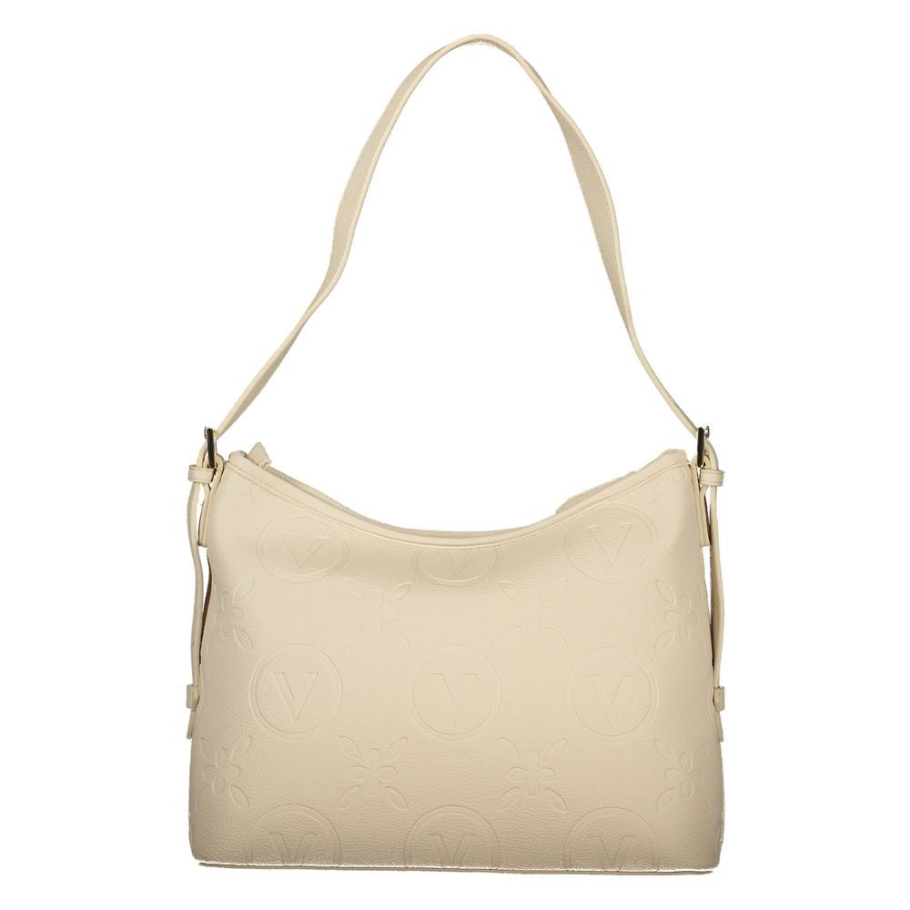 Beige Polyurethane Women Handbag