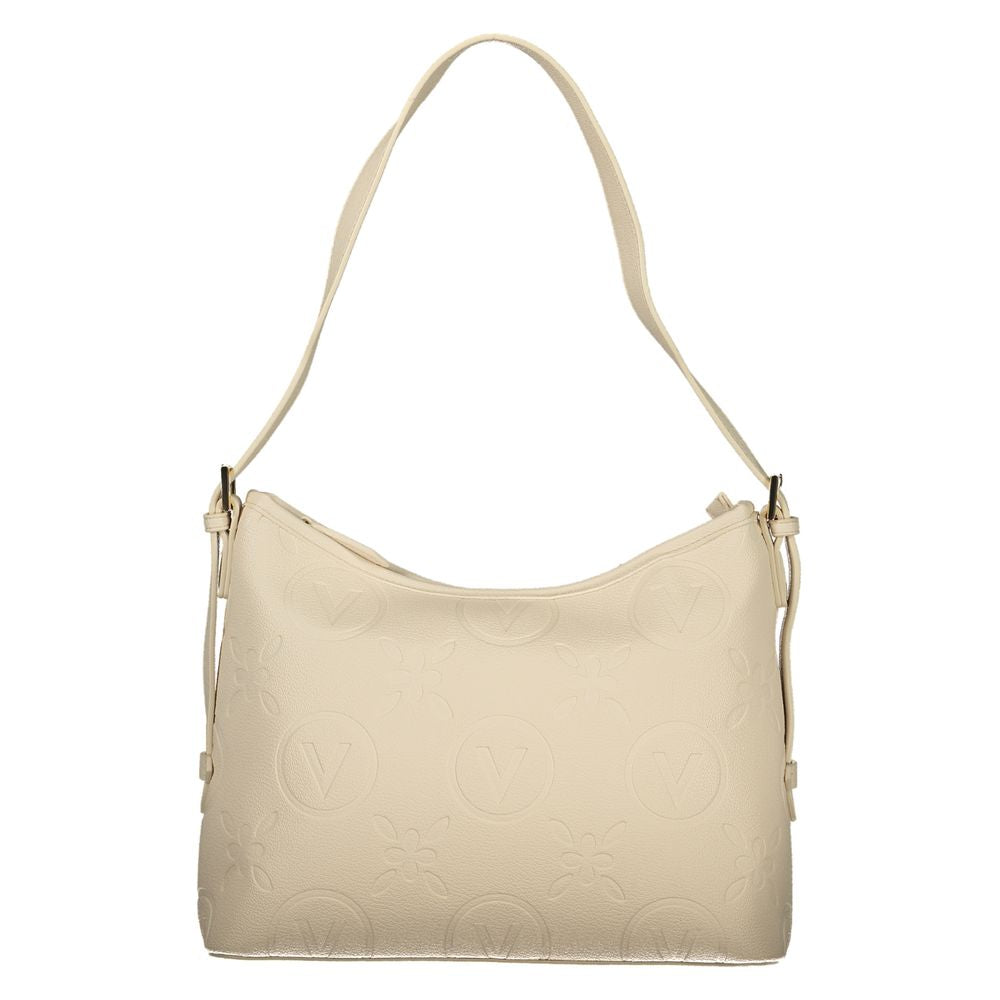 Beige Polyurethane Women Handbag