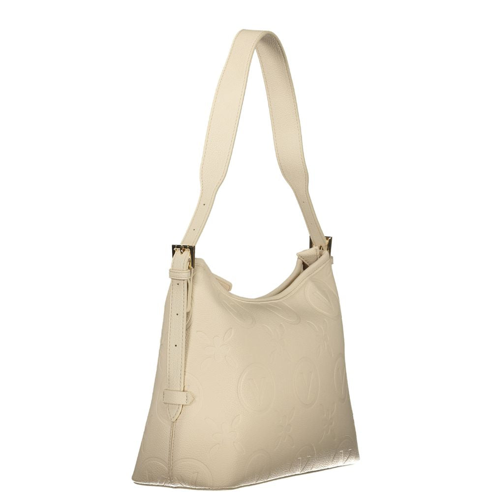 Beige Polyurethane Women Handbag