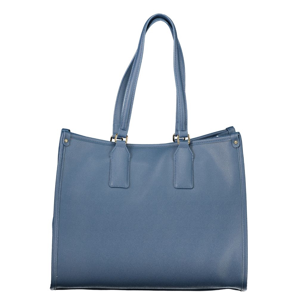 Blu Polyurethane Women Handbag