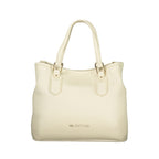 Beige Polyurethane Women's Bag