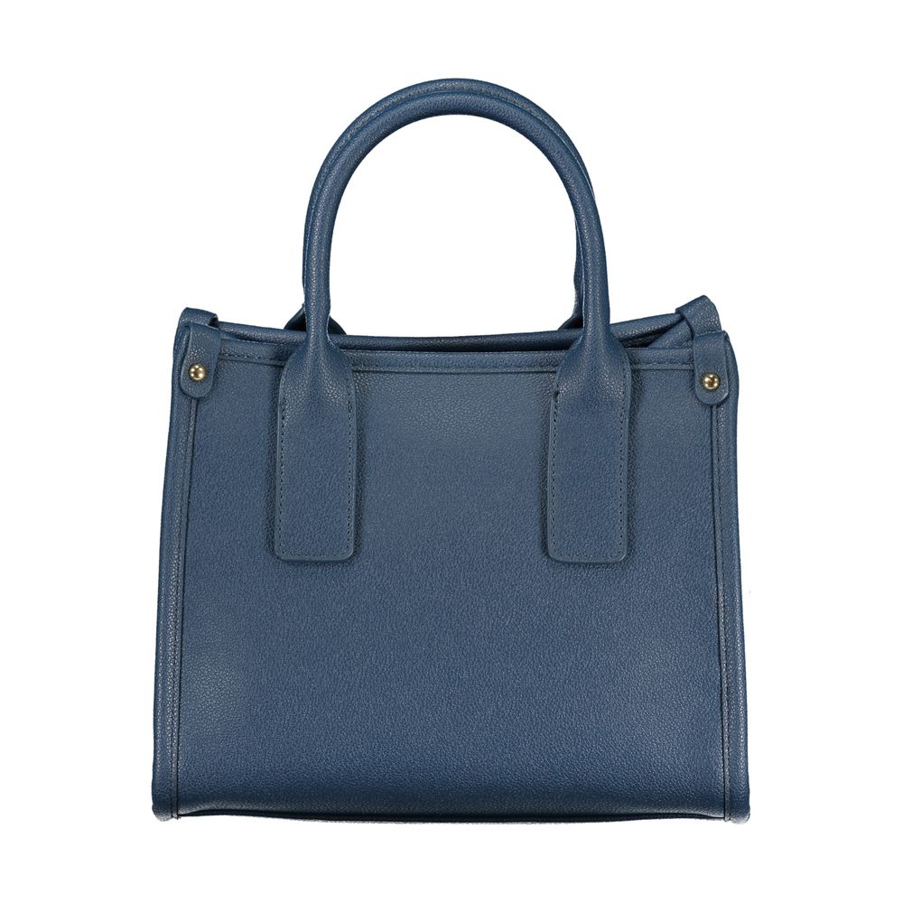 Blu Polyurethane Women Handbag