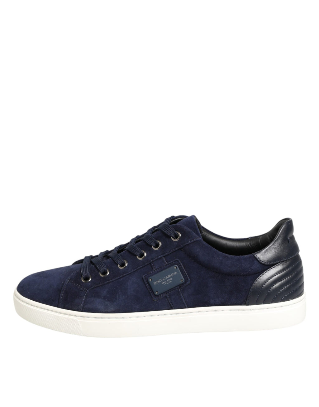 Blue Leather Suede Low Top Sneakers Shoes