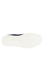 Blue Leather Suede Low Top Sneakers Shoes