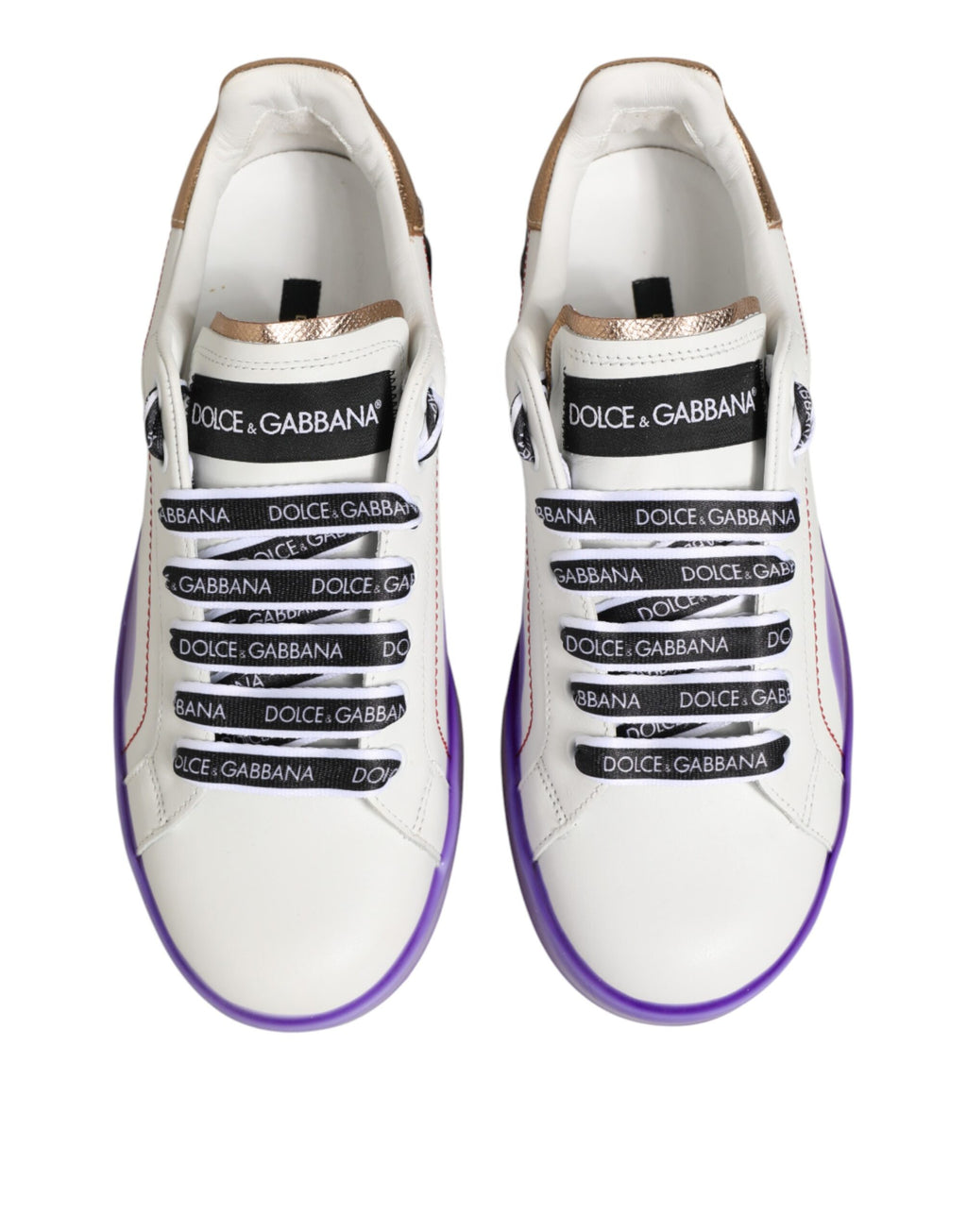 White Purple Leather Low Top Sneaker Shoes