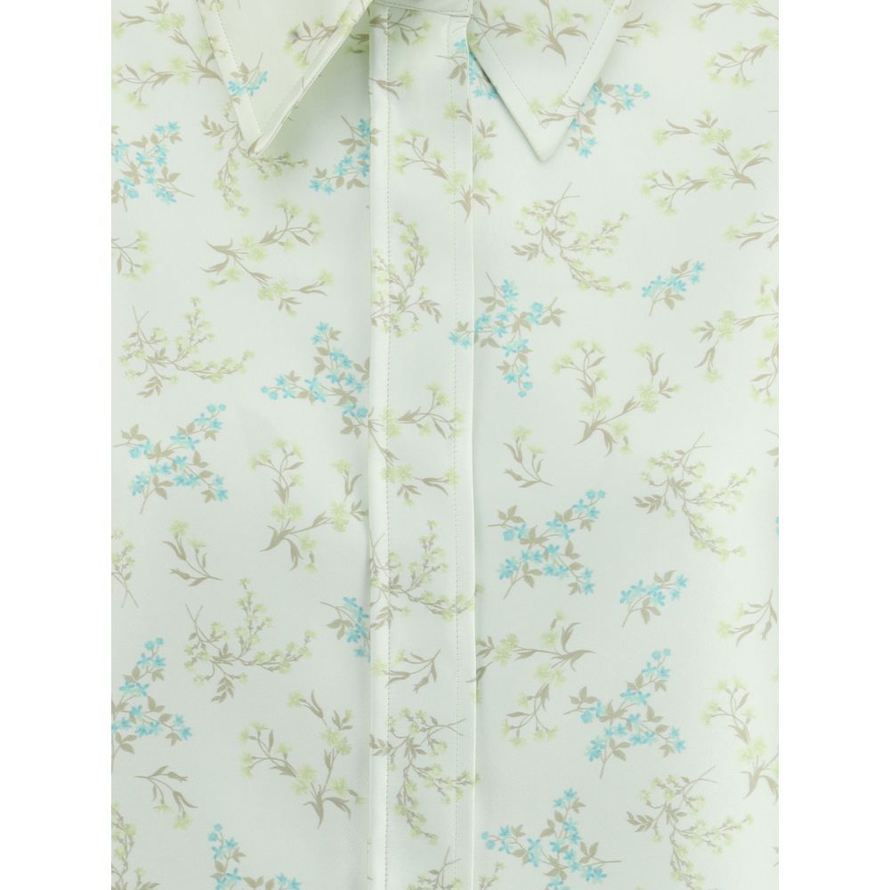 Bicolor Silk Pattern Shirt