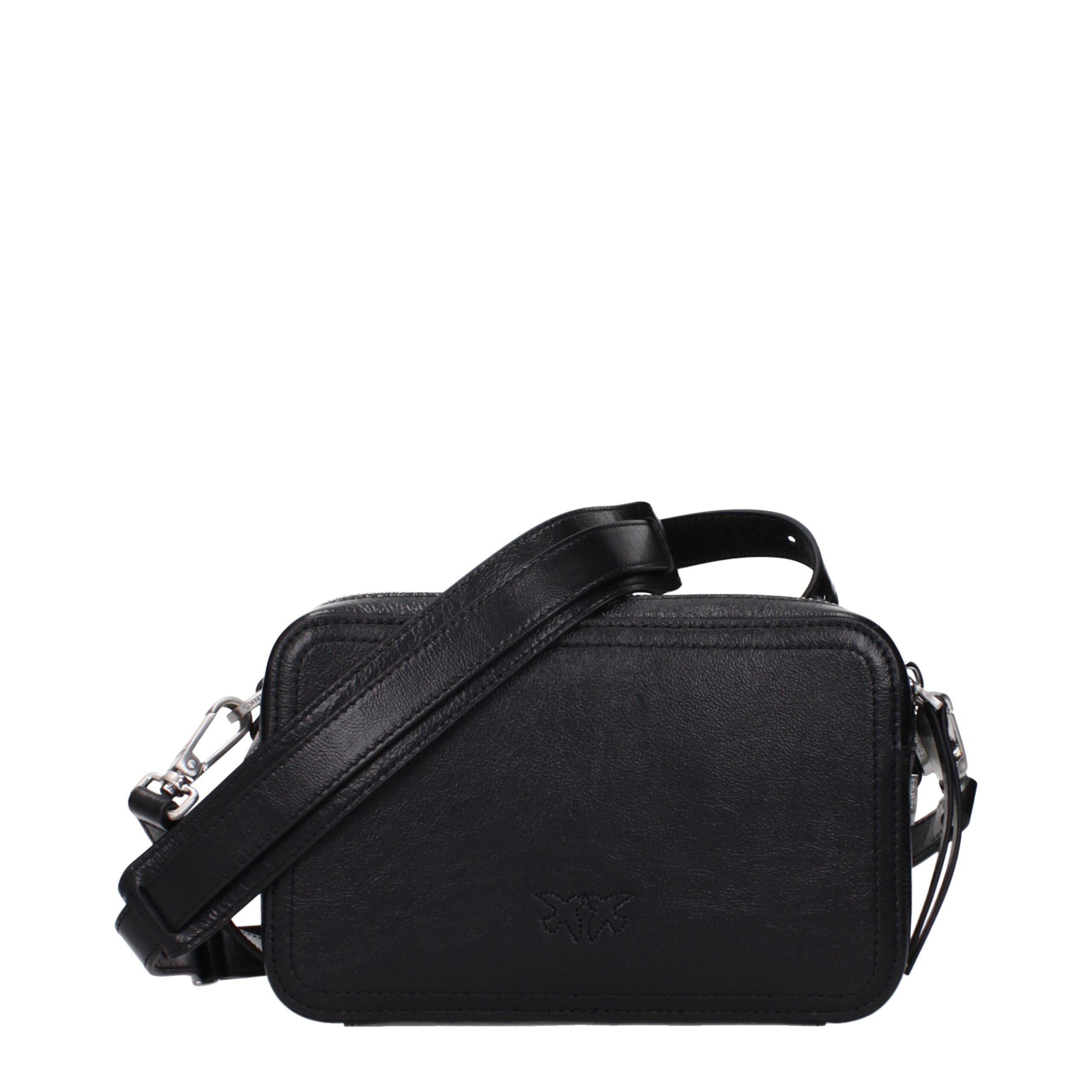 Black Leather Crossbody Bag
