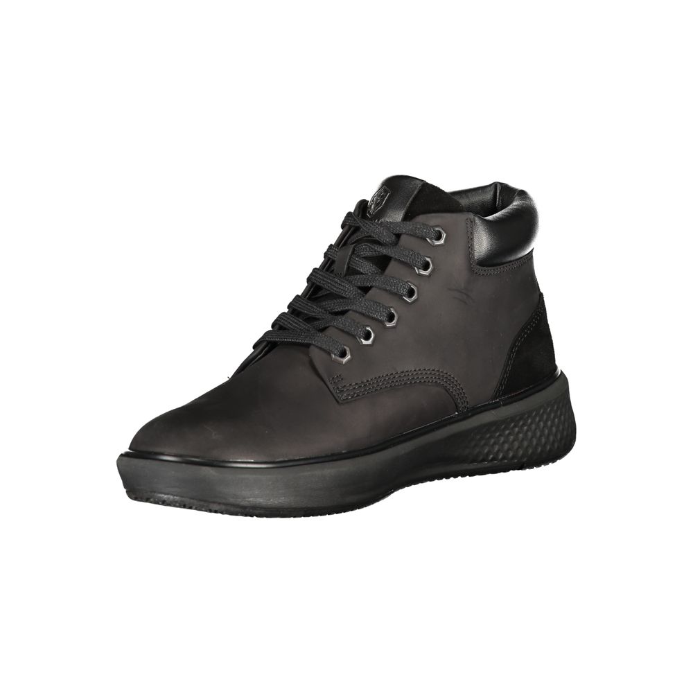 Black Leather Men Sneaker