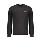 Black Cotton Men Sweatshirt