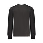 Black Cotton Men Sweatshirt