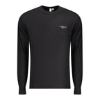 Black Cotton Men's Sweater