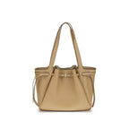 Beige Leather Shoulder Bag