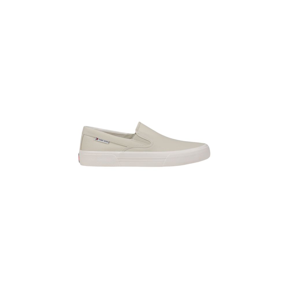 Beige Recycled Cotton Slip-On Loafers