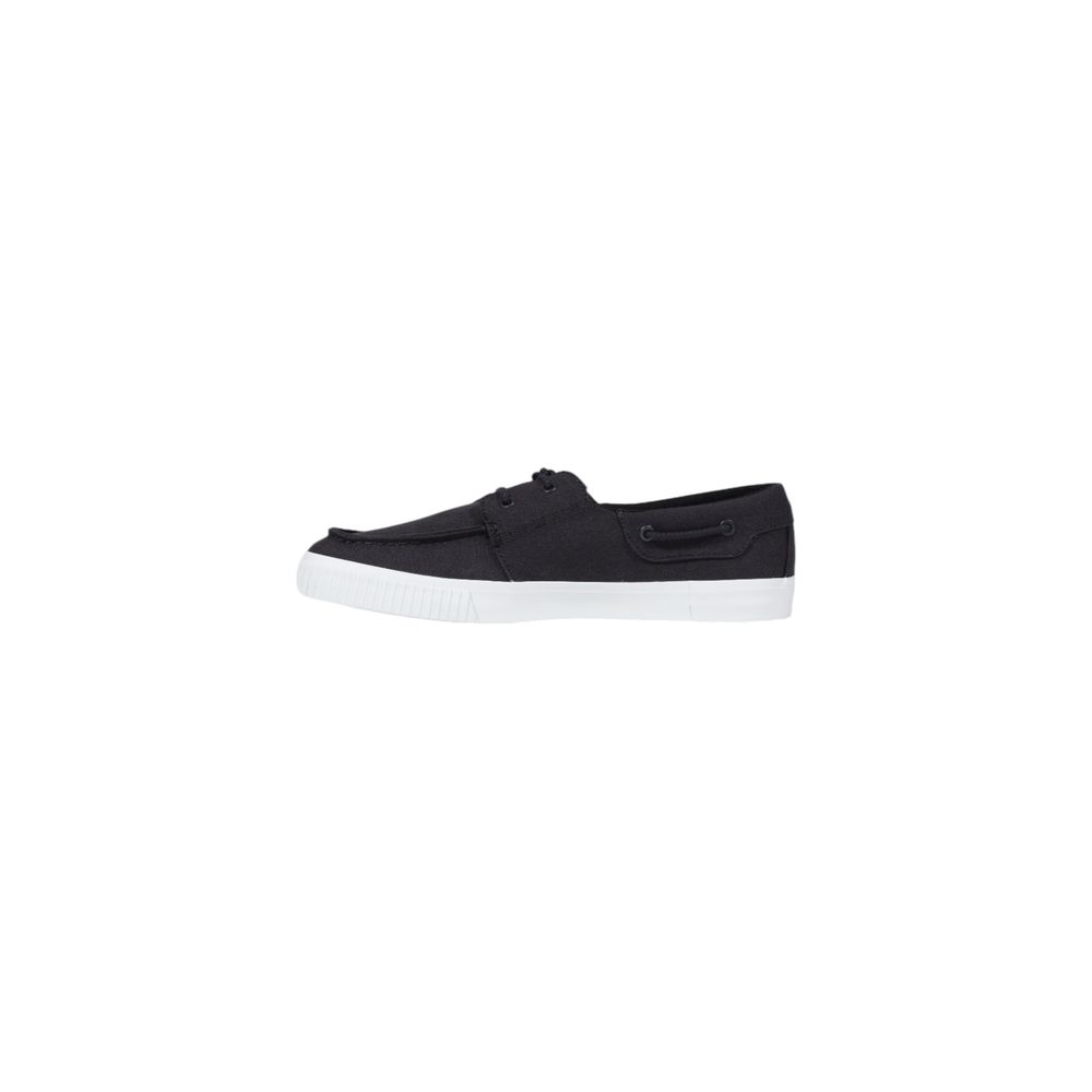 Black Lyocell Slip-On Loafers