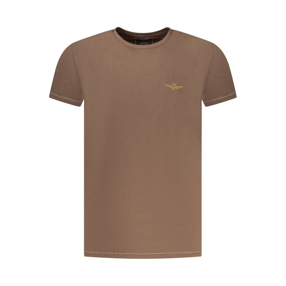 Marrone Cotton Men T-Shirt