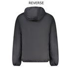 Black Polyester Men's Reversible Jacket