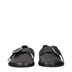 Black Leather Ballet Flats