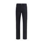 Black Cotton Slim Fit Jeans