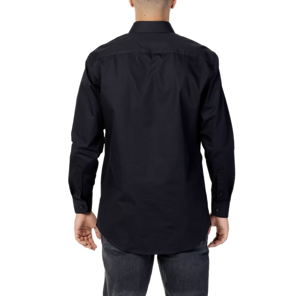 Black Cotton Dress Shirt