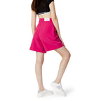 Pink Polyester Bermuda Shorts