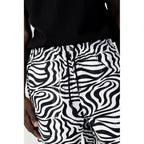 Black And White Recycled Polyester Bermuda Shorts
