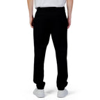 Black Polyester Casual Pants