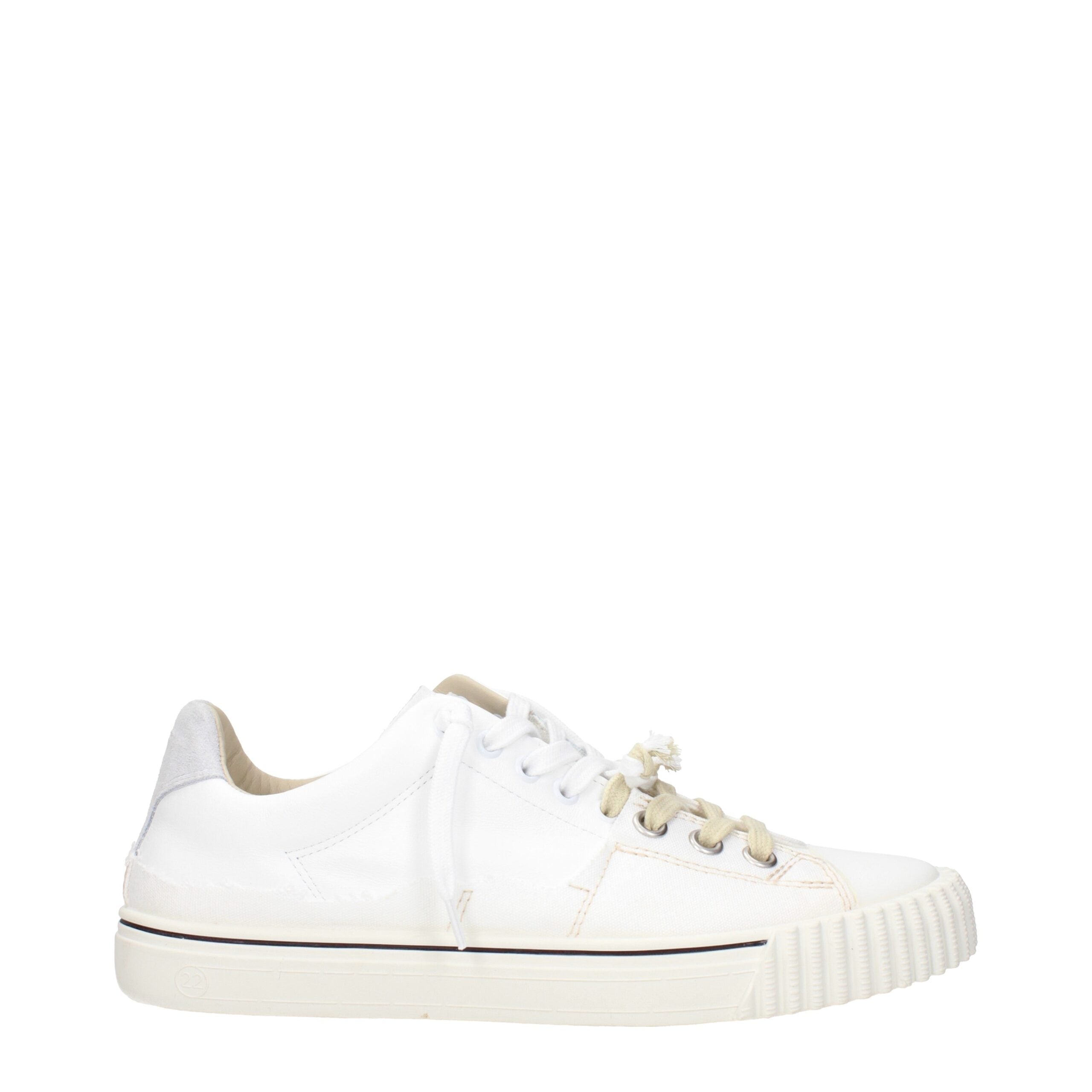 White Leather Low Top Sneakers