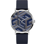 Blue Synthetic Dress Watch