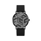 Black Synthetic Dress Watch