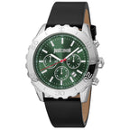 Black Leather Bracelet Watch